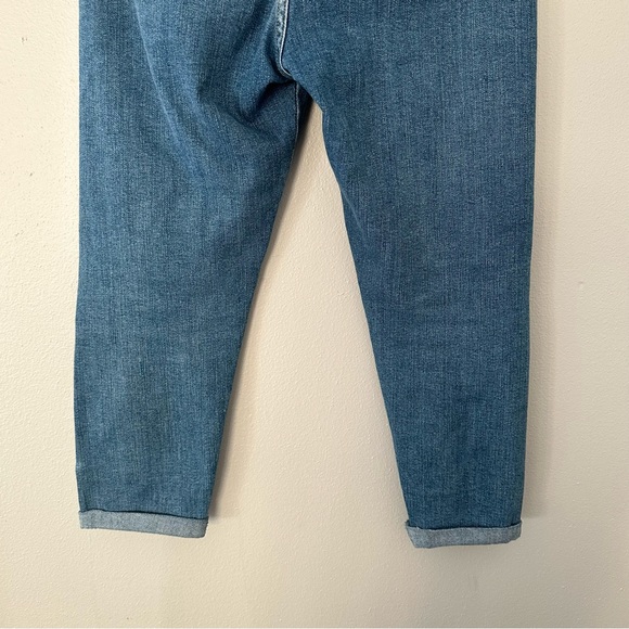 Zara (8) Cropped and Cuffed Dark Wash Blue Denim - Picture 8 of 13